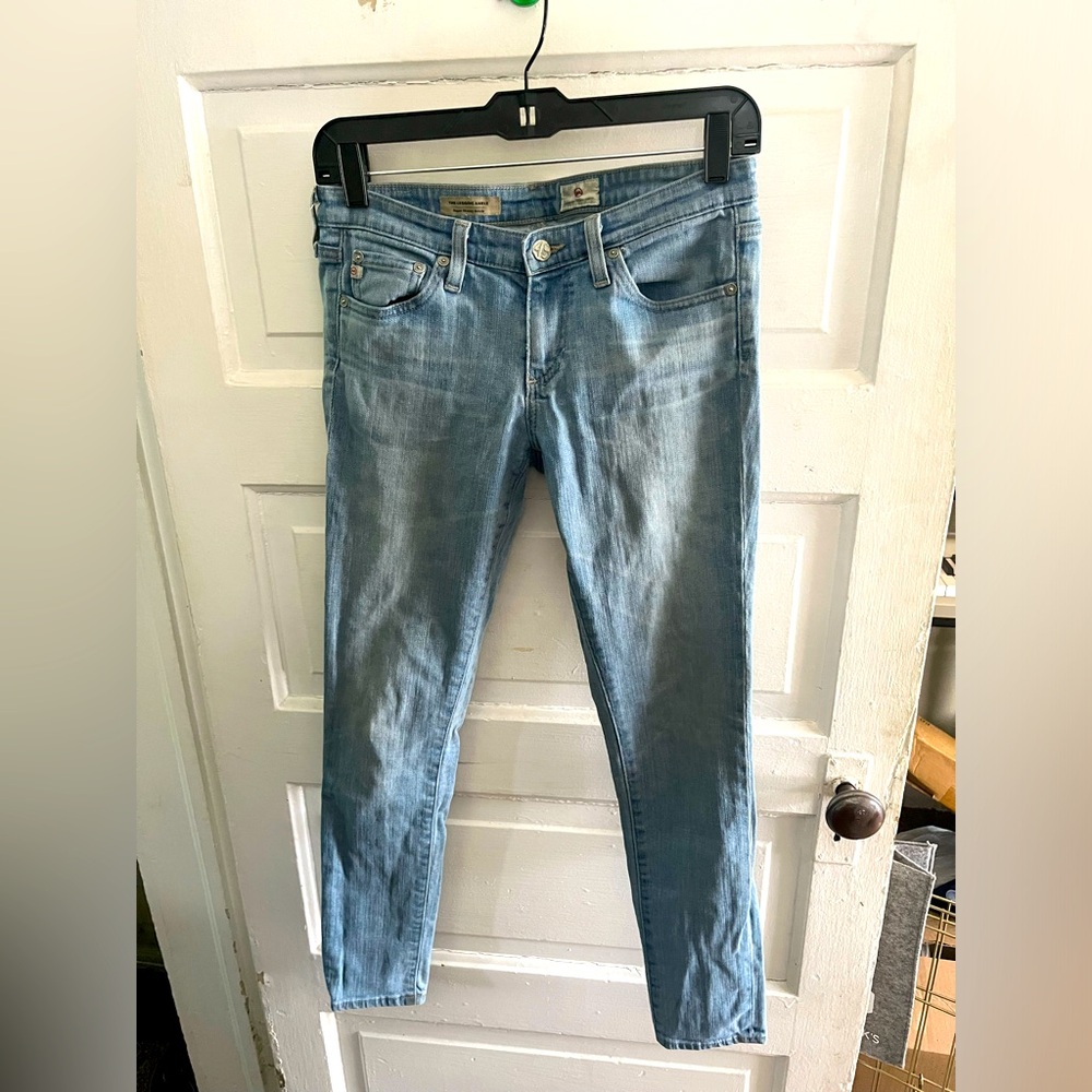 AG Adriano Goldschmied Sz 27 Light Wash Legging Ankle Super Skinny Jeans